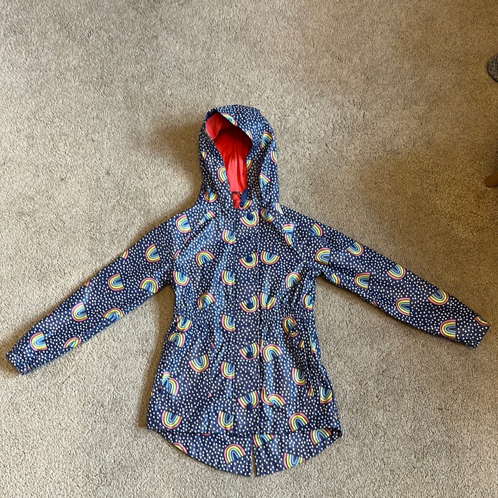Cat & Jack rainbow raincoat sz Small